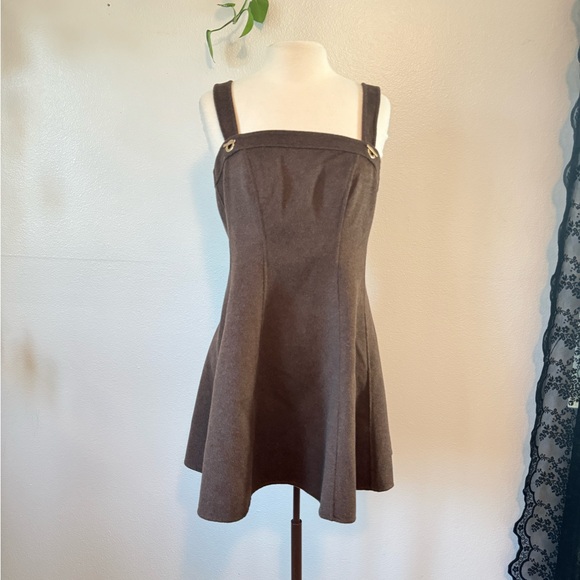 NWT Gap x Cult Gaia Brown Wool Mini Dress 12 - Picture 3 of 8